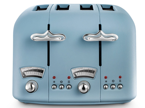 Delonghi 4 Slice Argento Toaster in Blue Blue - image 1