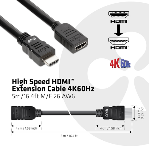 Club 3D High Speed HDMI kabel, afbeelding 3