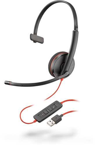 POLY Blackwire C3210 Kopfhörer Kabelgebunden Kopfband Büro/Callcenter USB Typ-A Schwarz