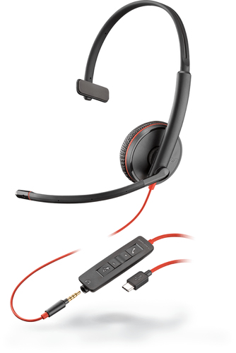 POLY Blackwire C3215 Kopfhörer Kabelgebunden Kopfband Büro/Callcenter USB Typ-C Schwarz