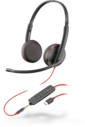 POLY Blackwire C3225 Kopfhörer Kabelgebunden Kopfband Büro/Callcenter USB Typ-C Schwarz