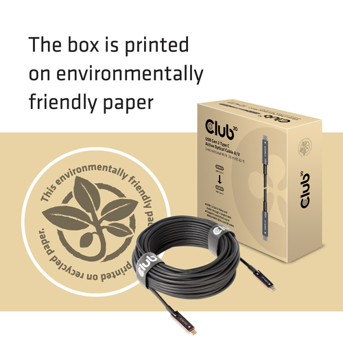 Club 3D USB-C Gen 2 Active Optical A/V Unidirectional M/M kabel, afbeelding 6