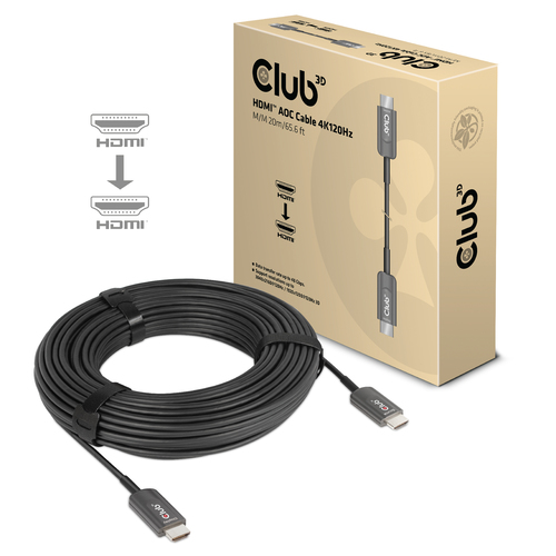 Club 3D Ultra High Speed AOC HDMI 2.1 gecertificeerde unidirectioneel kabel male-male