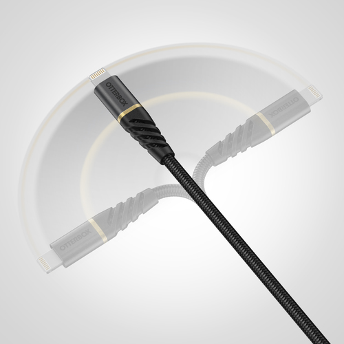 OtterBox Cable Premium MFI. Comprimento do cabo: 1 m, Conetor 1: Lightning, Conetor 2: USB C. Corrente de saída (máx.): 3 
