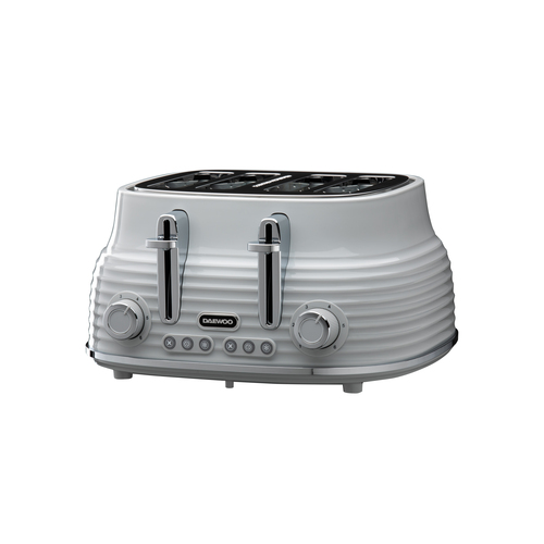 Daewoo Unisex Sienna 4 Slice Toaster High Lift 6 Browning Settings Grey SDA2484GE Grey One Size female - image 3