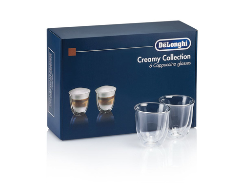 Delonghi De'Longhi DLSC301 Double Walled Cappuccino Glasses Pack of 6 Clear Clear - image 1