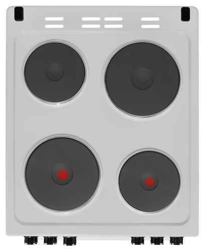 Beko KDV555AS 50cm Wide Double Oven Electric Cooker with Solid Plate Hob - Silver - A/A Rated, Silver - image 3