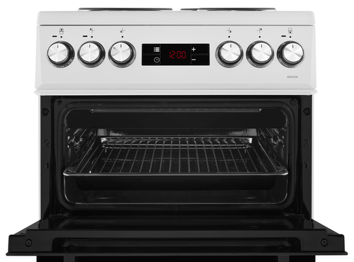 Beko KDV555AS 50cm Wide Double Oven Electric Cooker with Solid Plate Hob - Silver - A/A Rated, Silver - image 5
