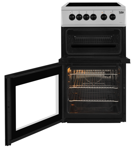 Beko KDC5422AS 50cm Wide Single Oven Electric Cooker with Ceramic Hob - Silver - A Rated, Silver - image 2