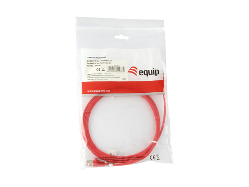 Equip Patchkabel Cat6A S/FTP 2xRJ45 2.00m rot (SSTP) Slim, afbeelding 4