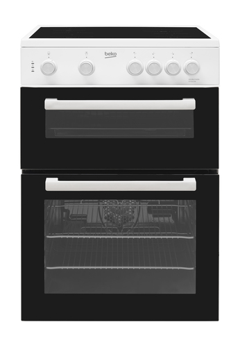Beko KTC611W 60cm Twin Cavity Electric Cooker