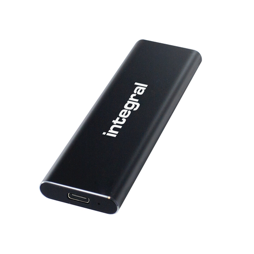 Integral 2TB PORTABLE EXTERNAL SSD USB-C 3.2 GEN.2 SLIMXPRESS BLACK R-1050MBs W-1000MBs USB-C to C CABLE USB-C TO A ADAPTER – image 2