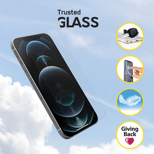 OtterBox Trusted Glass. Compatibilidade da marca: Apple, Compatibilidade: iPhone 12/12 Pro, Funcionalidades de proteção: R