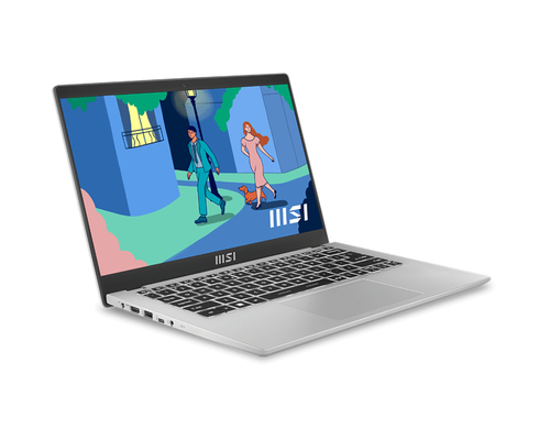 MSI Modern 14 C7M-044XES AMD Ryzen™ 5 7530U Ноутбук 35,6 cm (14") Full HD 8 GB DDR4-SDRAM 512 GB Твердотельный накопитель (SSD) Wi-Fi 6E (802.11ax) Серебристый