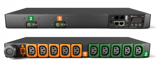 Vertiv Geist MN03E1R1-10L138-3TL6A0H10-S power distribution unit (PDU) 10 AC outlet(s) 0U Black