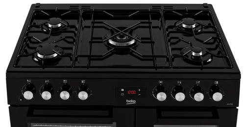 Beko KDVF90K 90cm Double Oven Range Cooker with 5 Burner Gas Hob – image 3