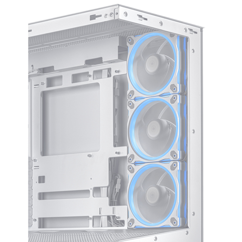 Asus A31 Plus TG Argb White Tempered Glass Mid Tower Gaming PC Case - Hidden Connectors, 360mm Radiators, 380mm GPUs - image 8