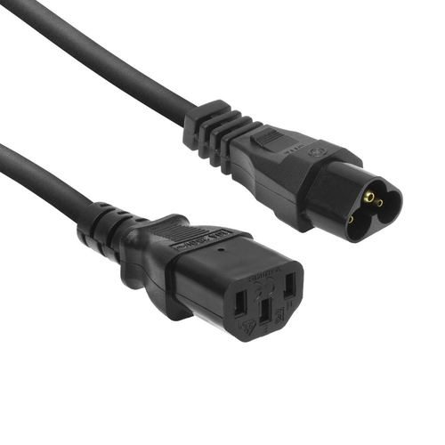 POWERCORD C6 - C13 BK 0.2M. 1 stk