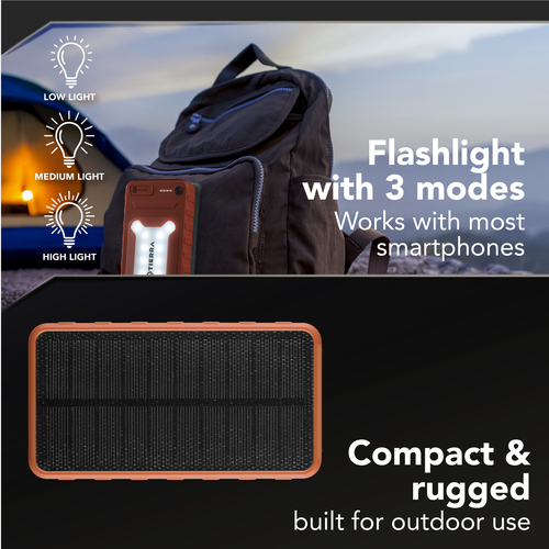 Cellularline POWER BANK SOLAR PRO 4 PANNELLI SOLARI ETFE 1.5W 10.000 MAH 20W DOPPIA PORTA USB A+C ARANCIONE – image 6