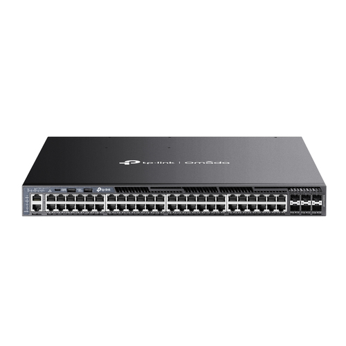 SG6654XHP Switches TP-LINK SG6654XHP Conmutador PoE Administrado L3 Apilable Gigabit De 48 Puertos Omada Con 6 Ranuras 10G