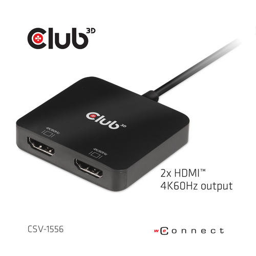 CLUB3D USB Type C MST Hub to Dual HDMI 4K60Hz M/F – image 9