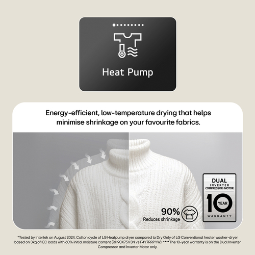 LG RHX7010TBB tumble dryer Freestanding Front-load – image 3