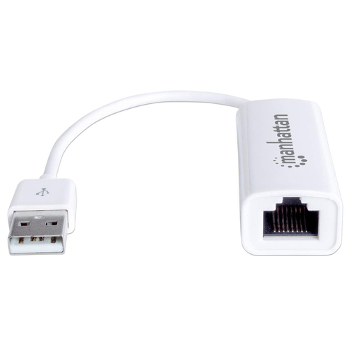 Manhattan Adaptador de red Fast Ethernet USB-A, 10/100 Mbps, 480 Mbps (USB 2.0), RJ45, blanco, 3 años de garantía imagen 3
