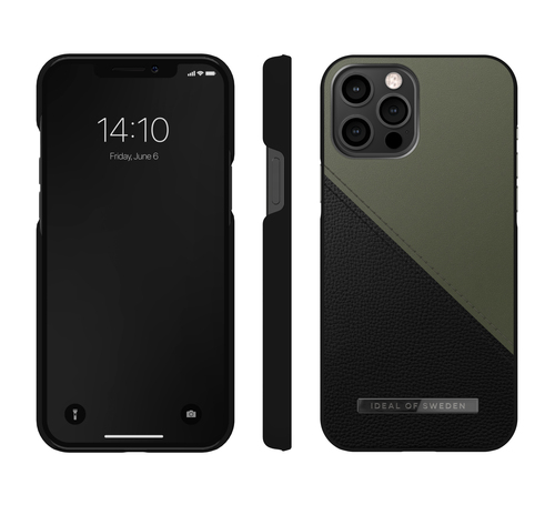 iDeal of Sweden Atelier Case iPhone 12 PRO MAX Onyx Black Khaki – image 2