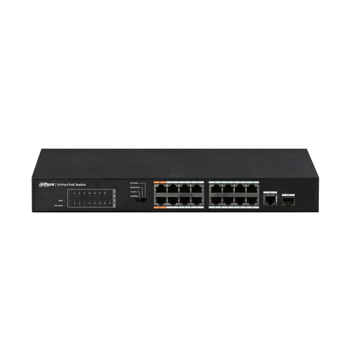 Dahua Technology PoE DH-PFS3117-16ET-135 network switch Fast Ethernet (10/100) Power over Ethernet (PoE) Black – image 2
