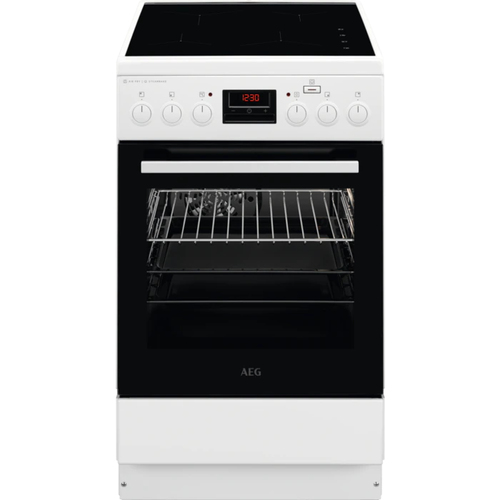 AEG CIB56481BW Freestanding cooker Electric Zone induction hob White