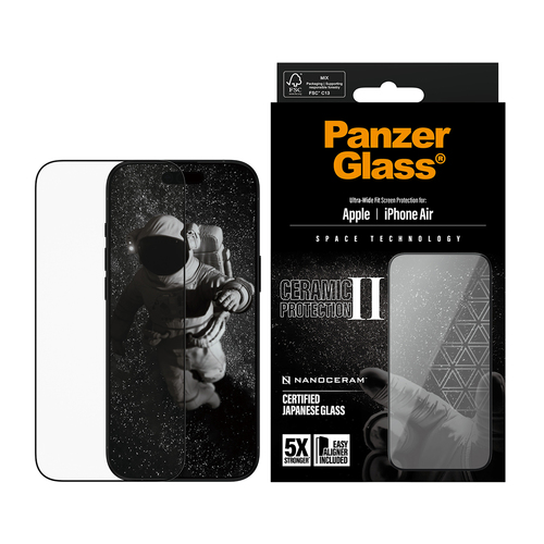 PanzerGlass Ultra-Wide Fit Ceramic II Apple iPhone 17 Air Screenprotector, afbeelding 2