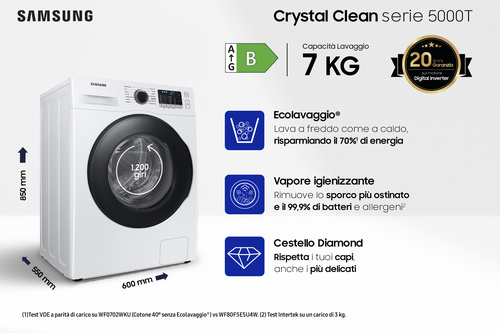 Samsung WW70TA026AE washing machine Front-load – image 5