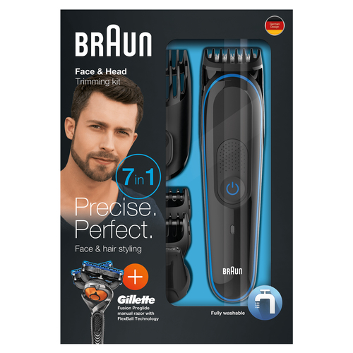 Braun Multigroomer 81644031 men's shaver Foil shaver Trimmer Black, Blue