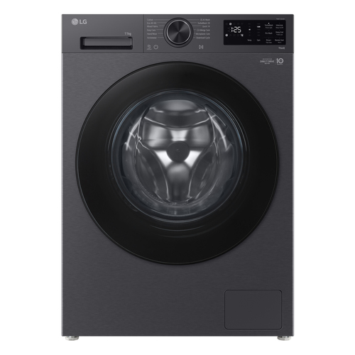 LG F4X5011TBB 11kg 1400 Spin Washing Machine in Matte Black A Rated AI - image 1