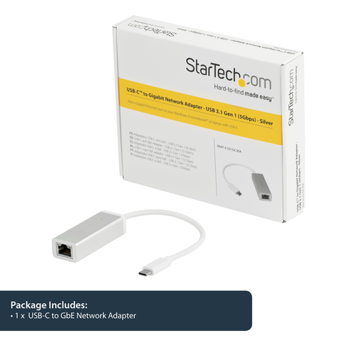 StarTech.com USB-C to Gigabit Ethernet Adapter, Aluminum, Thunderbolt 3 / 4 Compatible, USB Type C Network Adapter – image 9
