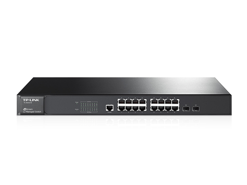 TP-Link TL-SG3216 сетевой коммутатор Управляемый L2 Gigabit Ethernet (10/100/1000) Черный