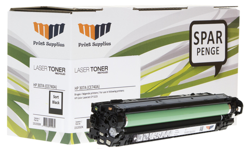 MM Black Laser Toner - HP 307A (CE740A) - For HP Color LaserJet