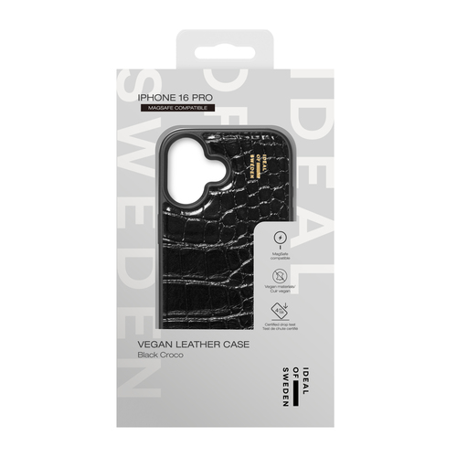 iDeal of Sweden Vegan Leather Case MagSafe iPhone 16 Plus Black Croco – image 4