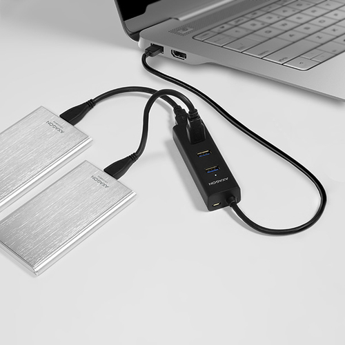 AXAGON USB-A 30 Hub mit Micro USB Stromanschluss USB-Hubs - USB 32 - 4 - Schwarz – Foto 7 von 11