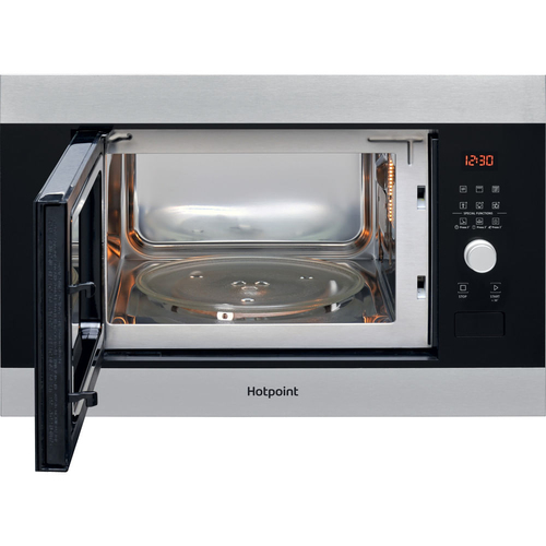 Hotpoint MF25GIXH Built In Microwave Oven Grill in St Steel 900W 25L - image 4
