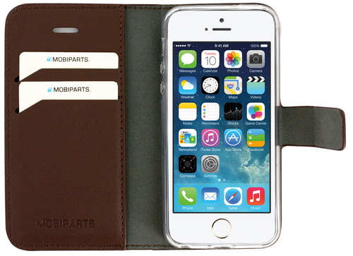 Mobiparts Classic Wallet Case Apple iPhone 5, iPhone 5S, iPhone SE Brown – image 4