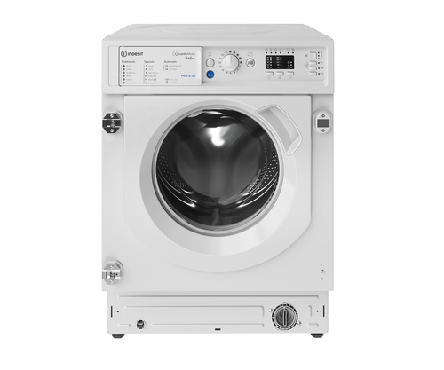 Indesit BIWDIL861485UK Integrated 8Kg/6Kg Washer Dryer with 1400 rpm - White - D Rated [Wash&Dry], B Rated [Wash Only], White - image 1
