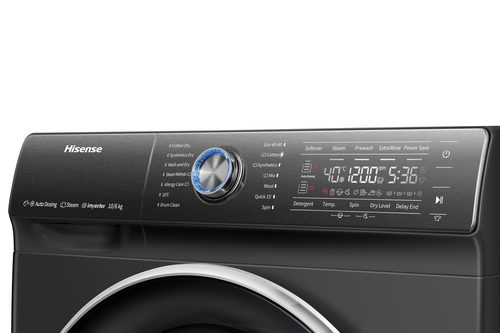 Hisense WDQR1014EVAJMB washer dryer Freestanding Front-load Black, Stainless steel – image 7