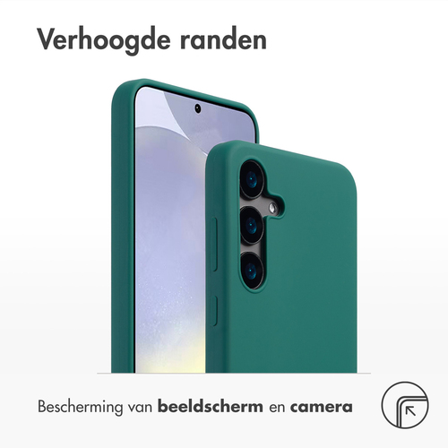 Accezz Liquid Silicone Backcover Samsung Galaxy S24 Plus - Forest Green, afbeelding 4