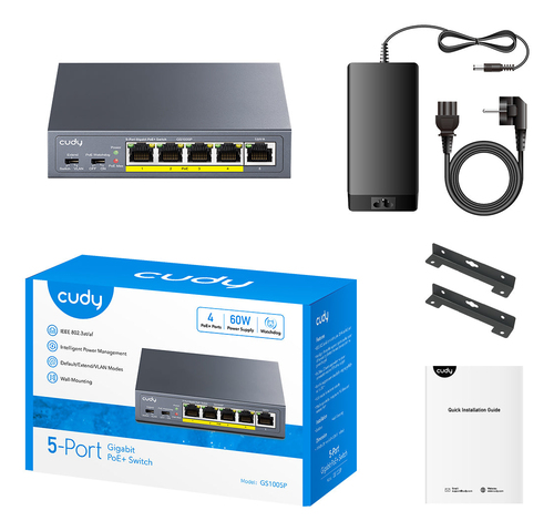 Cudy 5-Port Gigabit PoE+ Switch, afbeelding 2