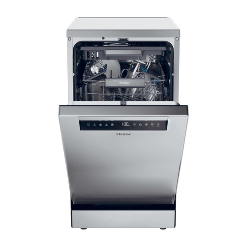 Haier I-Pro Shine Series 5 XF1C3TB1FX-80 Wifi Connected Slimline Dishwasher - Silver - C Rated, Silver - image 3