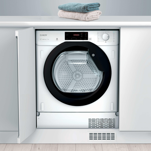 Candy Smart BCTD1 H7A1TBE-80 Wifi Connected 7Kg Integrated Heat Pump Tumble Dryer - Black / White - A+ Rated, Black - image 2