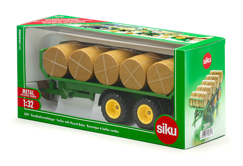 SIKU Farmer - Ronde balenpers met hooibalen modelvoertuig – Foto 2 van 2
