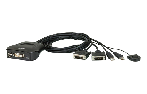 StarTech.com 2 Port HDMI KVM - 4K 60Hz - Compact UHD HDMI USB KVM 4ft Cables & Audio - Bus Powered & Remote ing (SV211HDUA4K) KVM / audio-switch Desktop