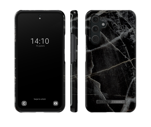 iDeal of Sweden Printed Case Galaxy A54 Black Thunder Marble